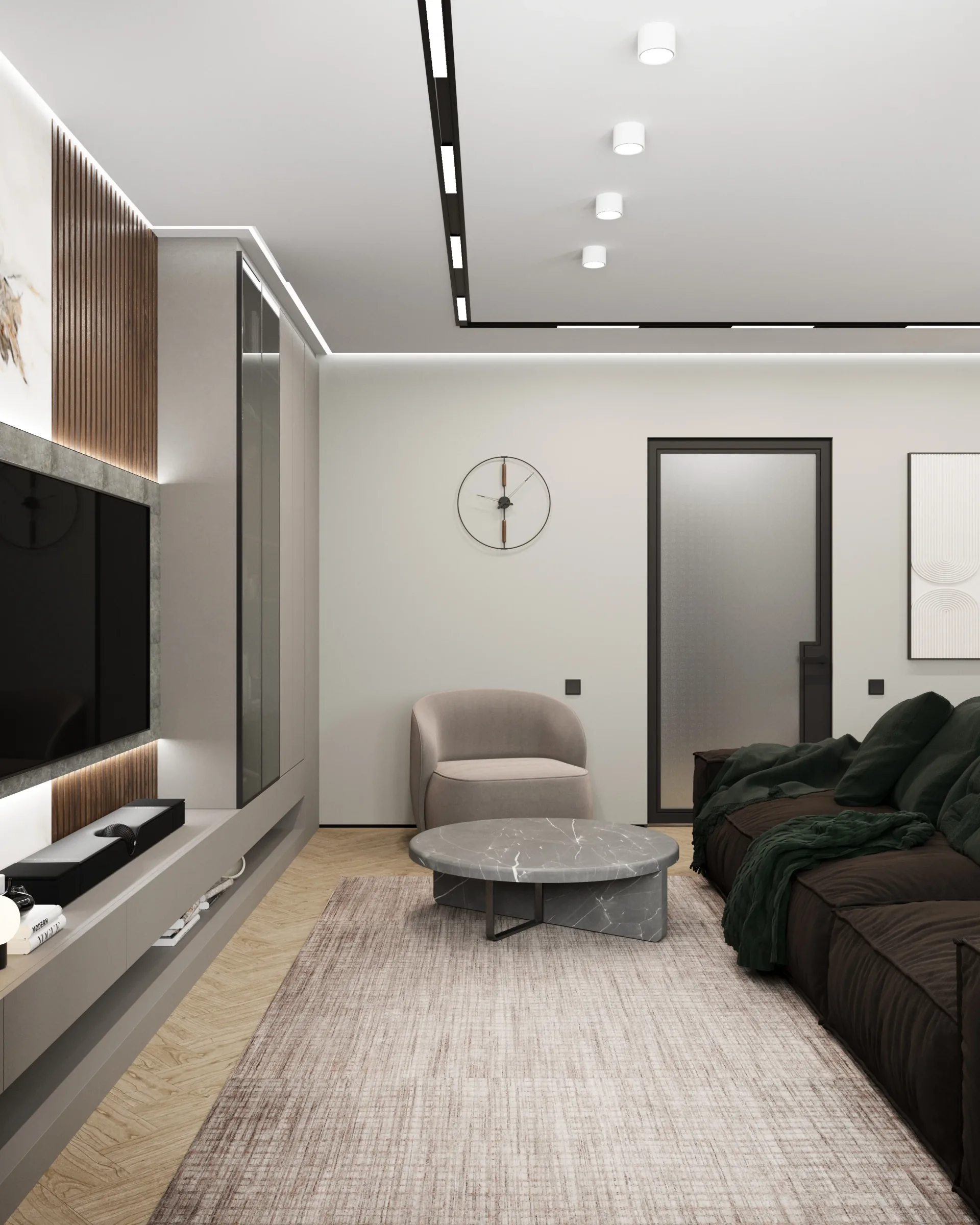 Квартира-студия на Ленина 17 - кухня-гостиная 2