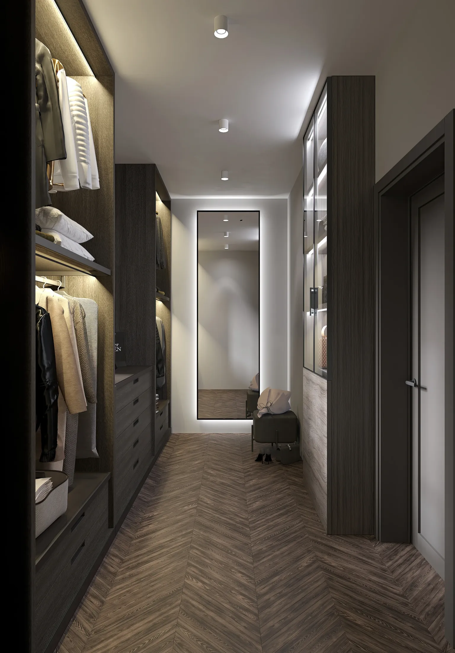 Дом в Тереке - неоклассика - 2 этаж / гардероб 1