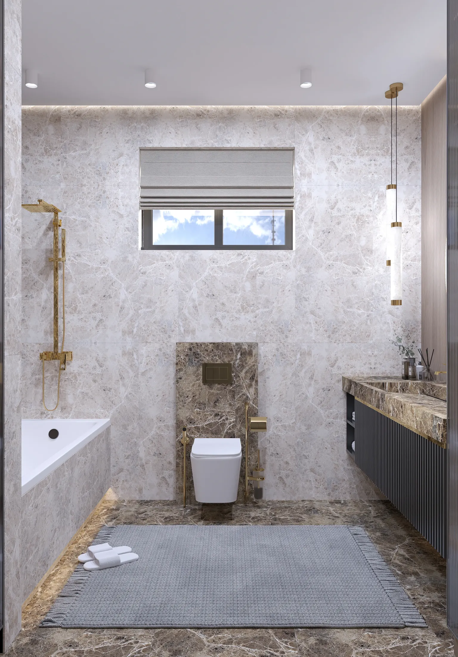 Дом в Тереке - неоклассика - 2 этаж / ванна 3